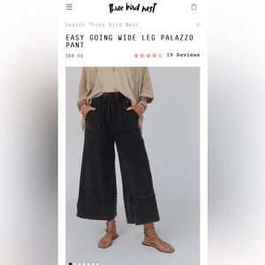Wide leg cop pants
